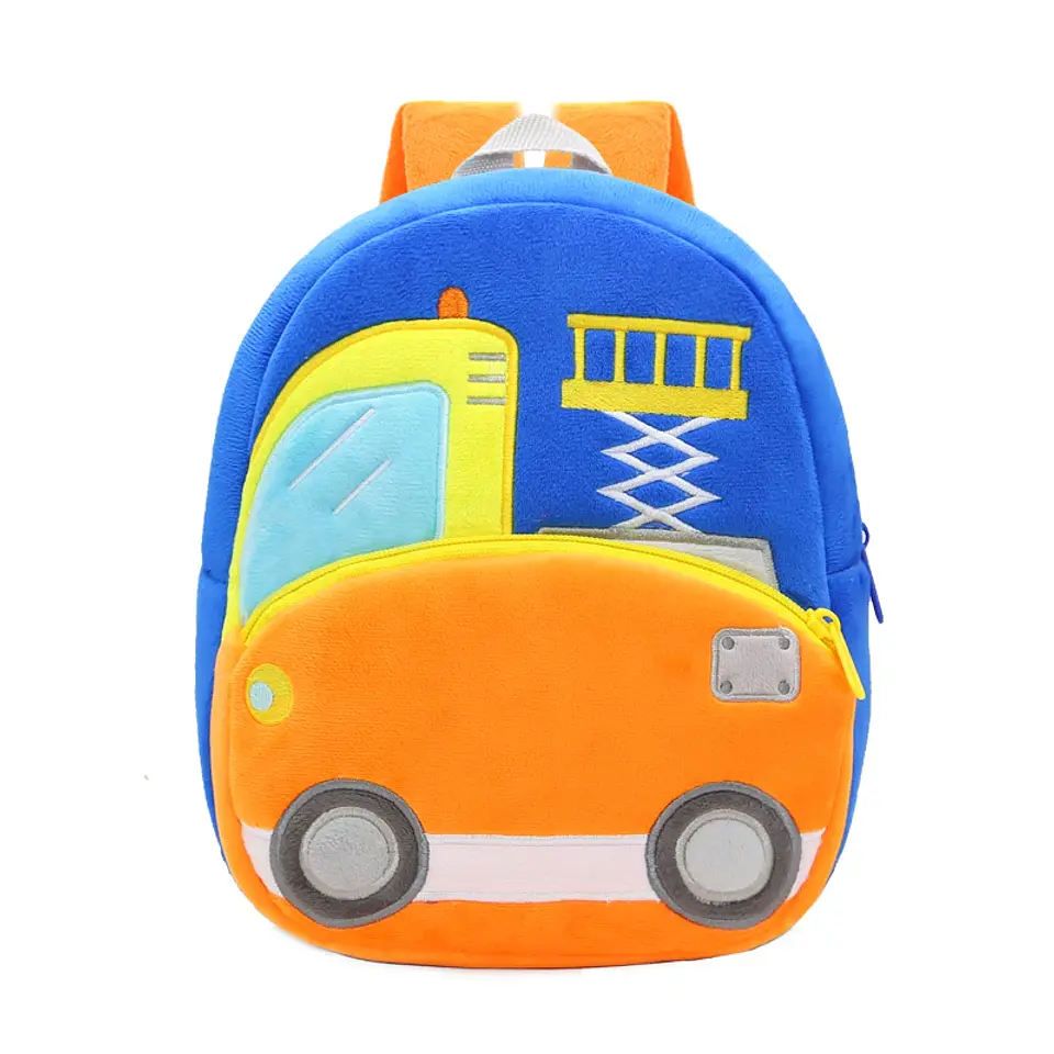 Kids Excavator Plush Backpack  Toddler School Bag 3