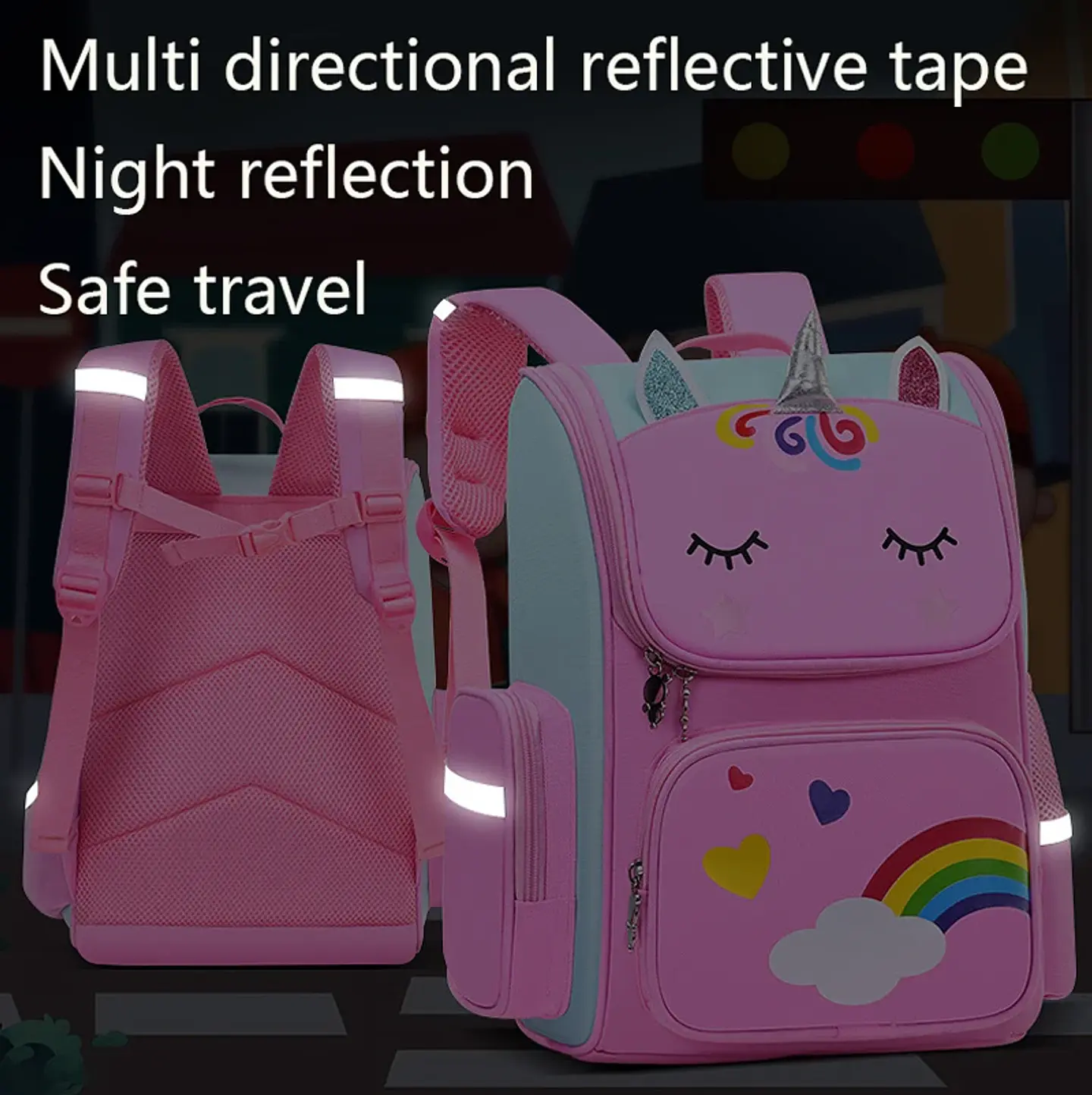 Unicorn Girls Backpack  Waterproof School Bag 6