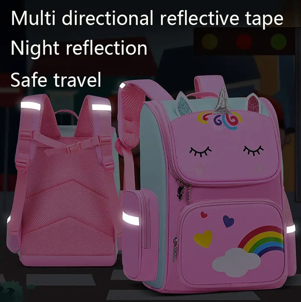 Unicorn Girls Backpack  Waterproof School Bag 6