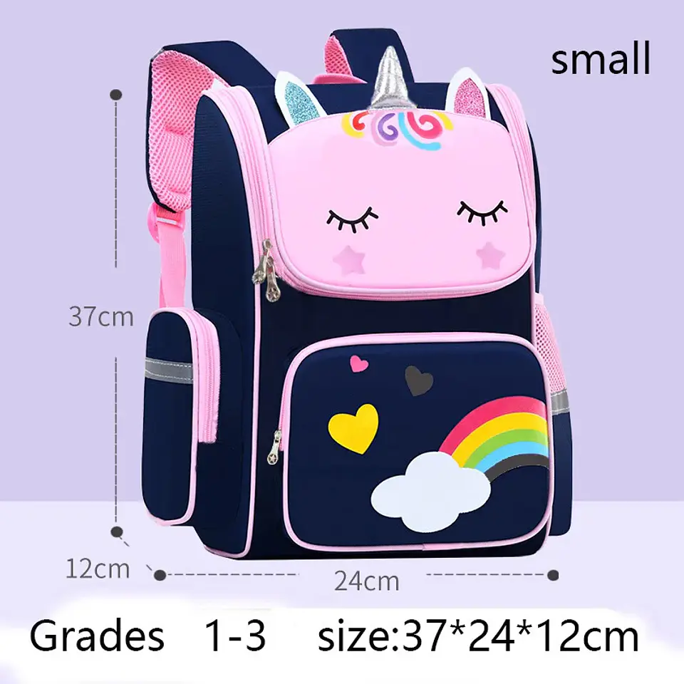 Unicorn Girls Backpack  Waterproof School Bag 9