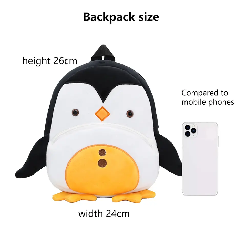 Kids Animal Plush Backpack  Cartoon School Bag 5
