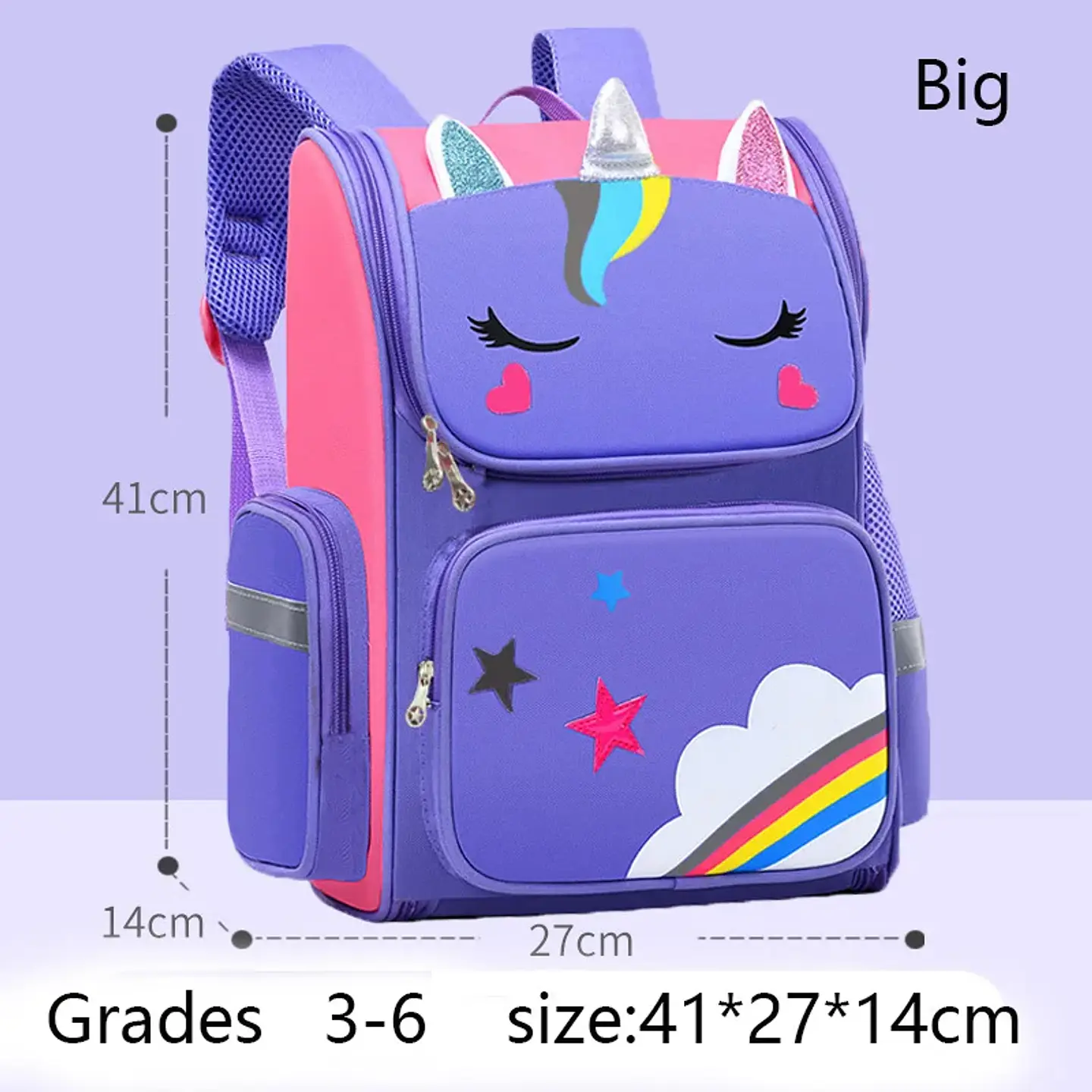 Unicorn Girls Backpack  Waterproof School Bag 11