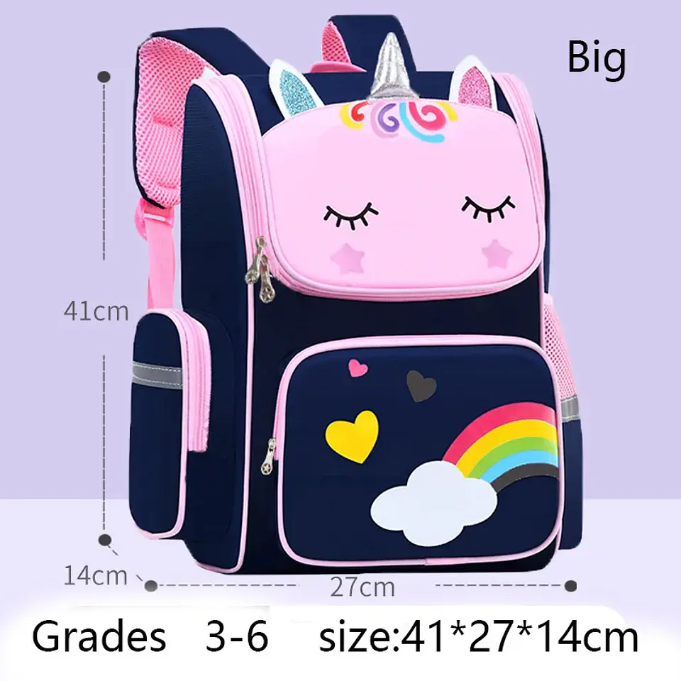 Unicorn Girls Backpack  Waterproof School Bag 12