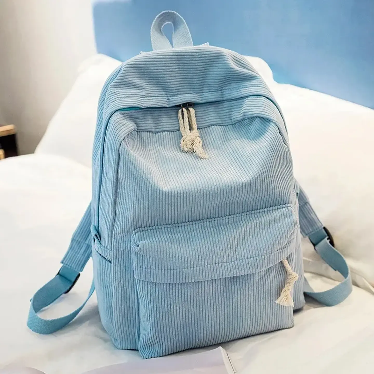 Personalized Corduroy Kids Backpack  Embroidered Name Bag 8