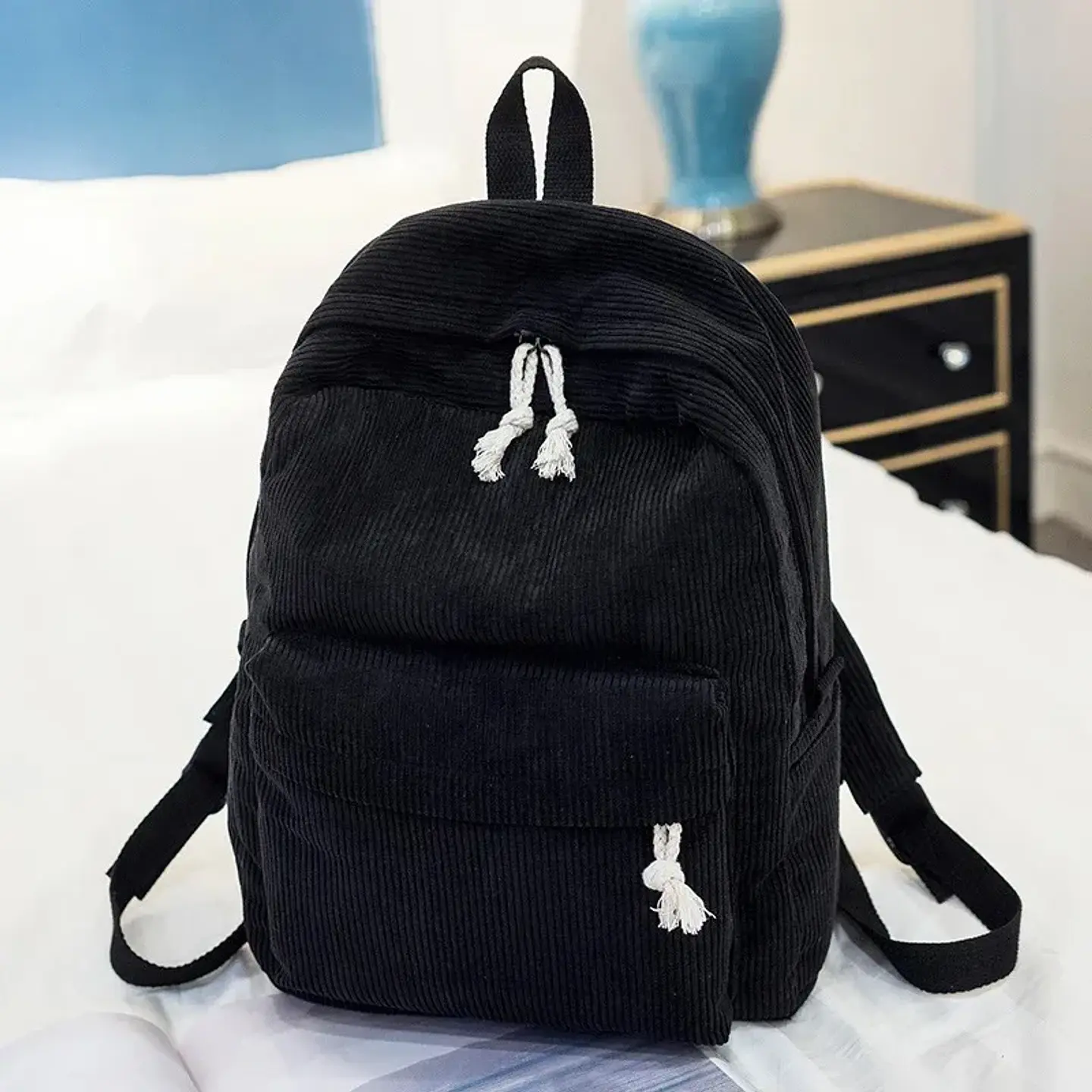 Personalized Corduroy Kids Backpack  Embroidered Name Bag 11