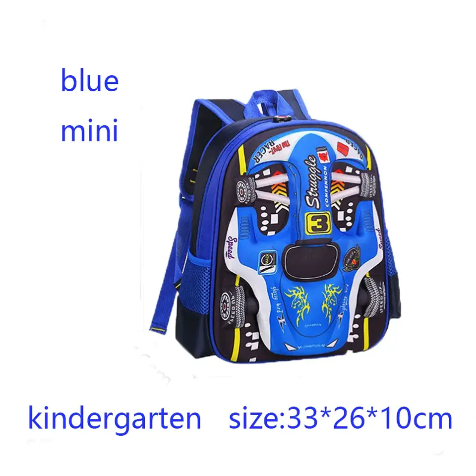 3D Car Kids Backpack  Waterproof School Bag 10