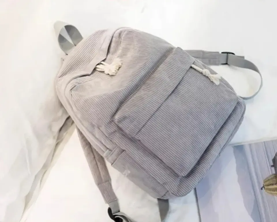 Personalized Corduroy Kids Backpack  Embroidered Name Bag 14