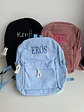 Personalized Corduroy Kids Backpack  Embroidered Name Bag - thumbnail 16