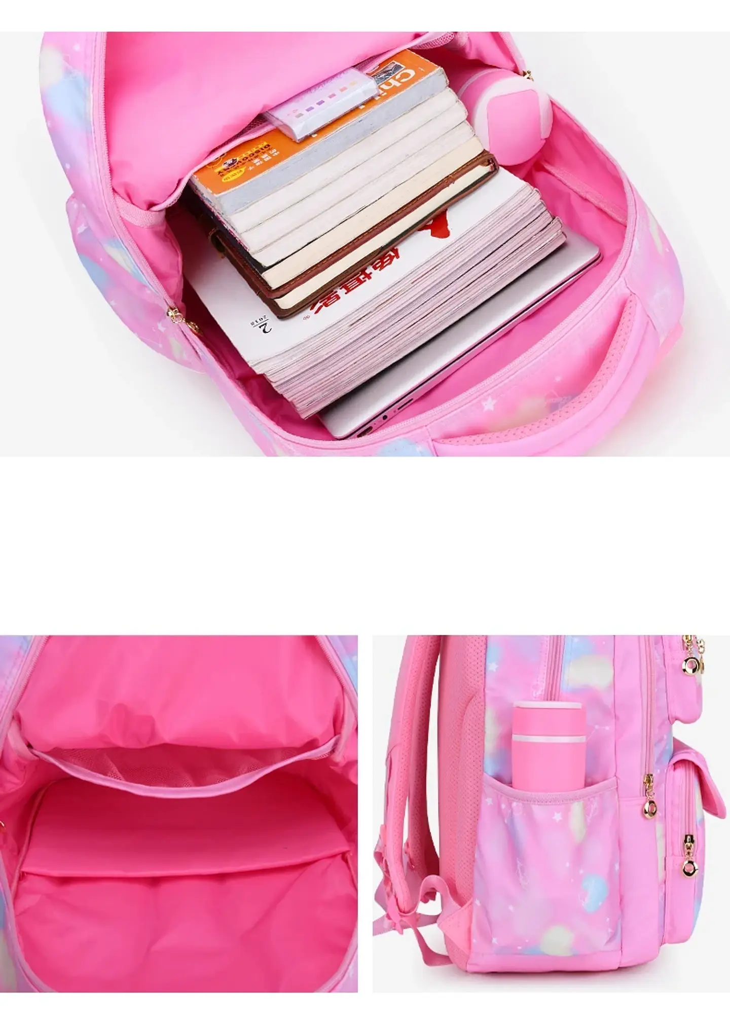 Girls Waterproof Backpack  Floral School Bag 15