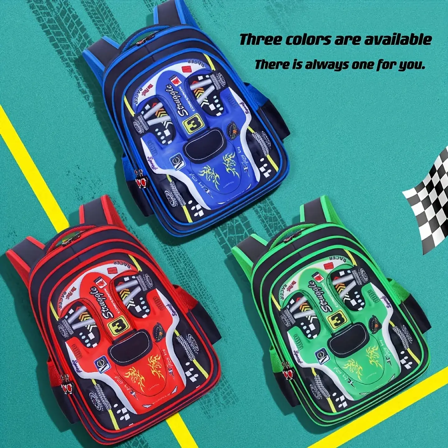 3D Car Kids Backpack  Waterproof School Bag 17