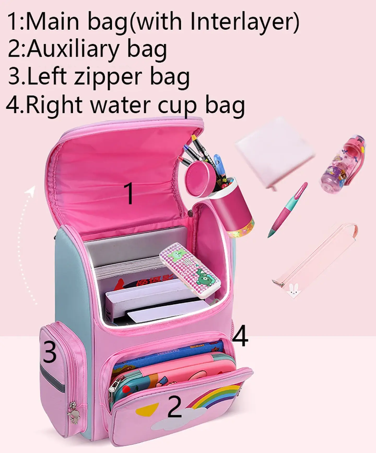 Unicorn Girls Backpack  Waterproof School Bag 20