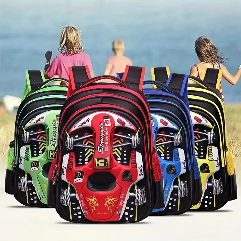 3D Car Kids Backpack  Waterproof School Bag 18