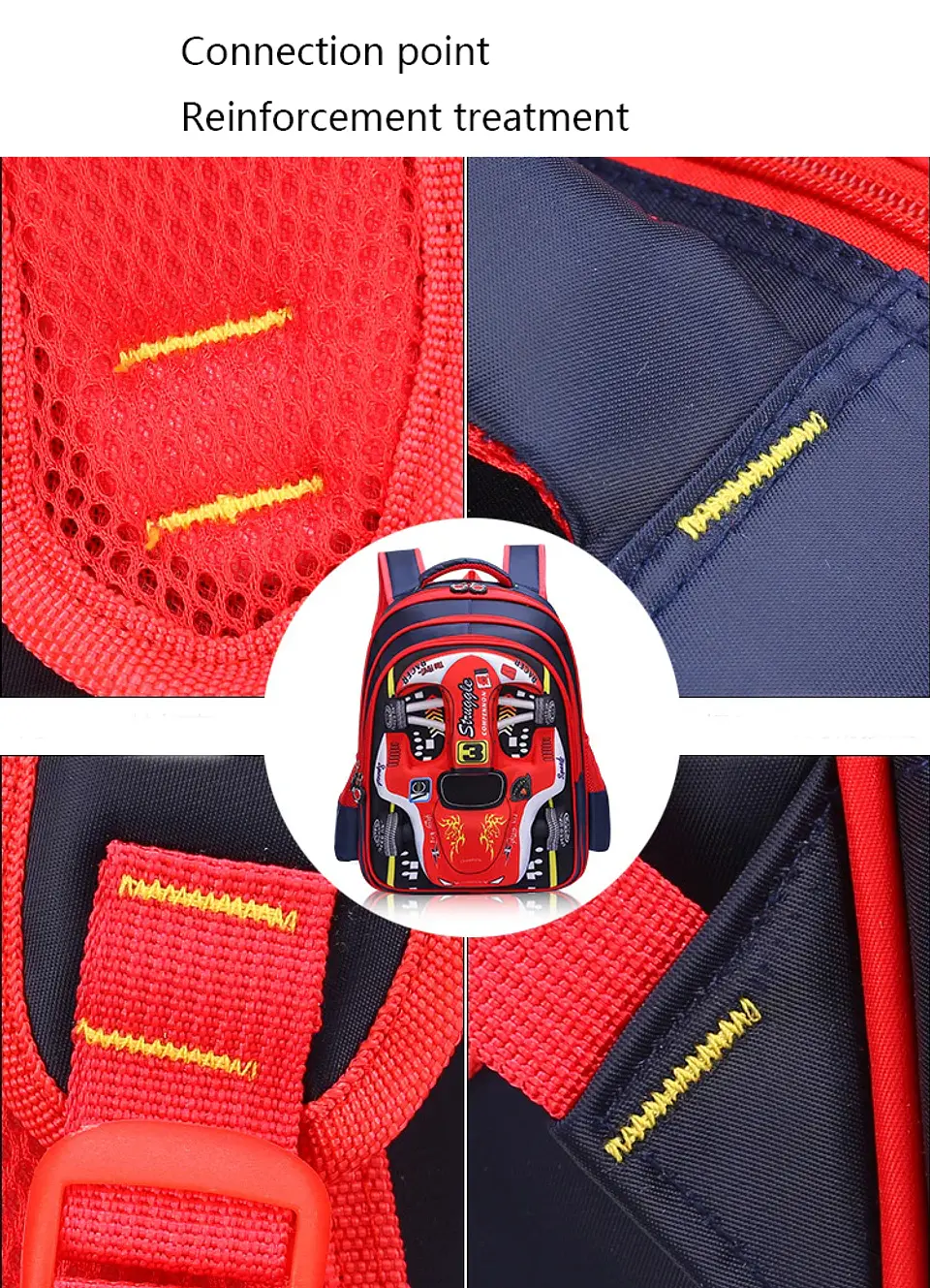 3D Car Kids Backpack  Waterproof School Bag 20