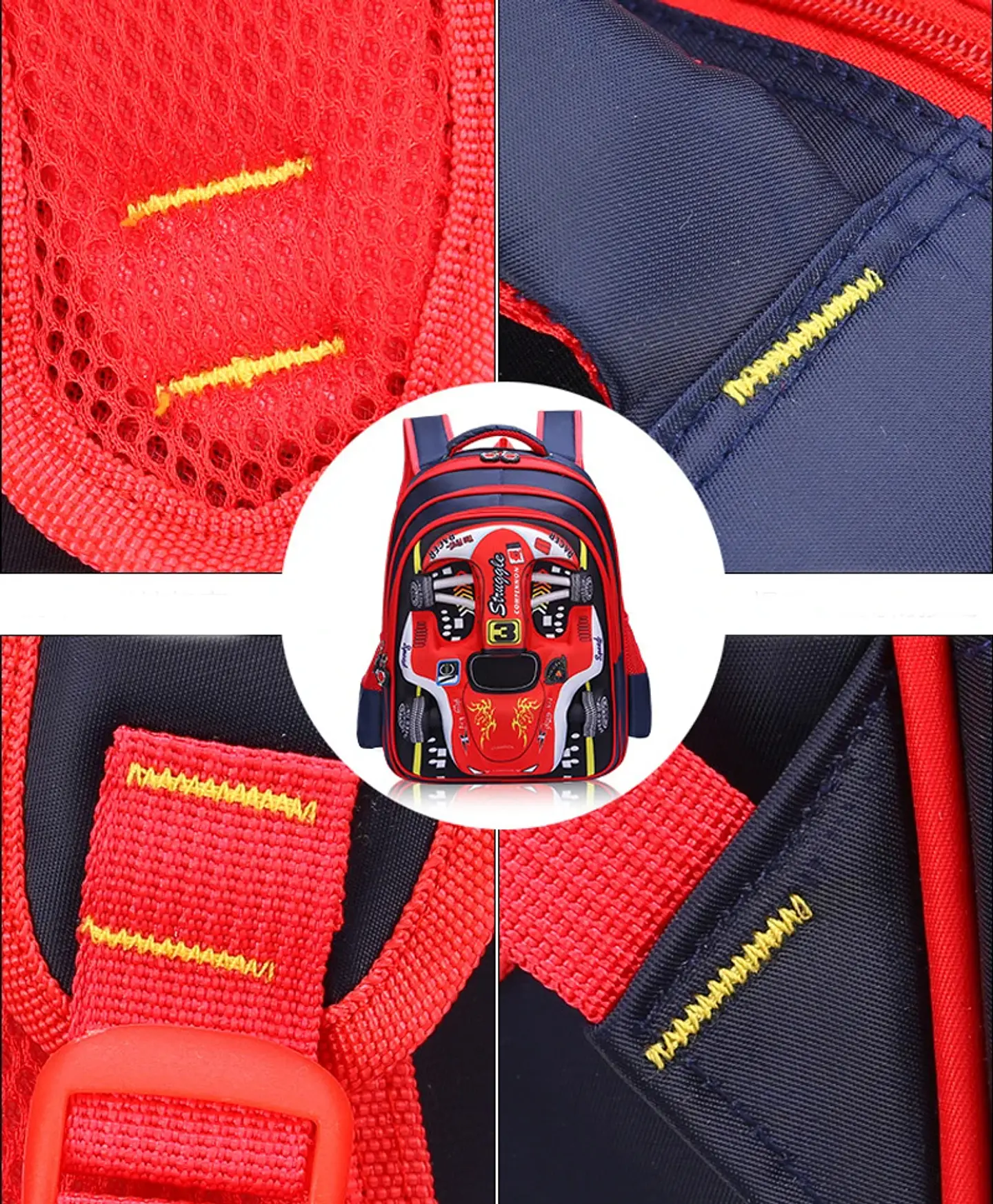 3D Car Kids Backpack  Waterproof School Bag 21