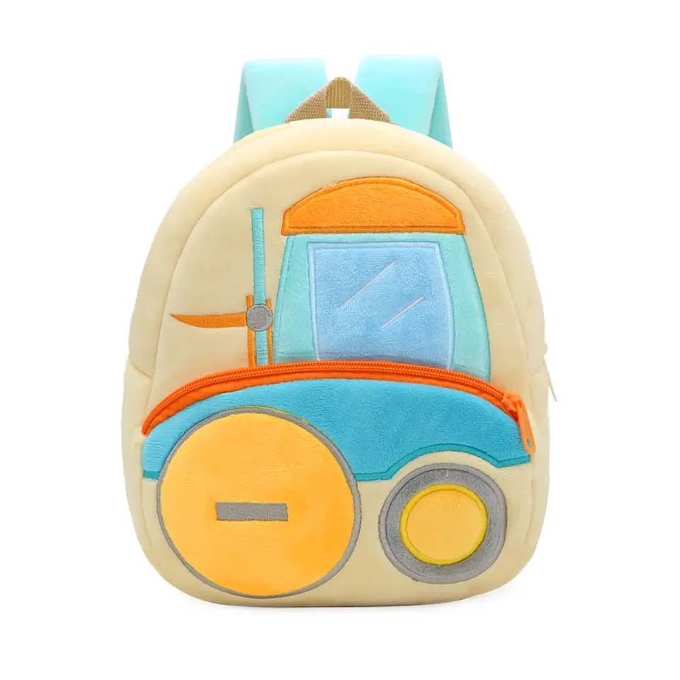 Kids Excavator Plush Backpack  Toddler School Bag 18