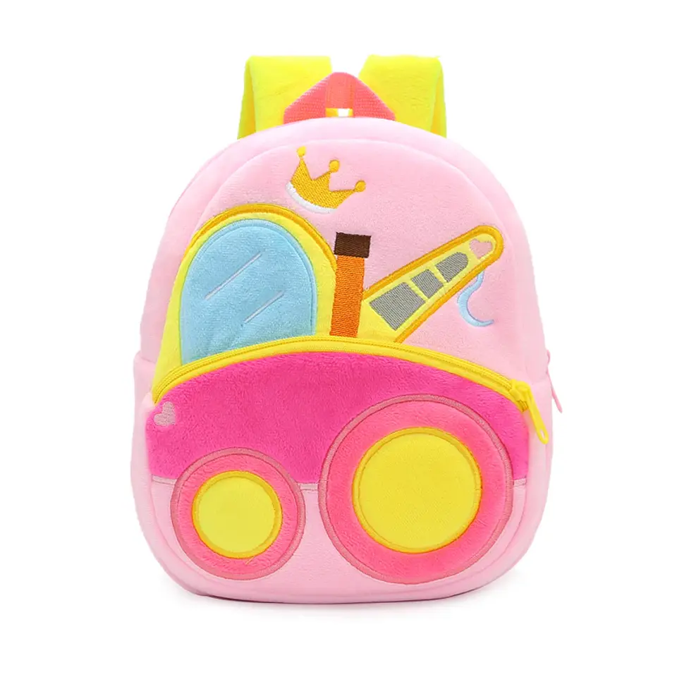 Kids Excavator Plush Backpack  Toddler School Bag 19