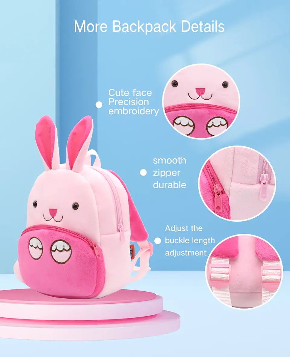 Kids Animal Plush Backpack  Cartoon School Bag 31