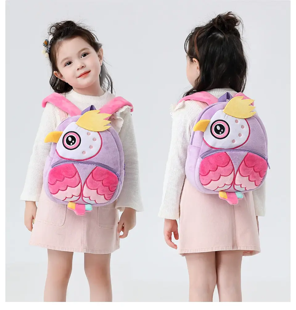 Kids Animal Plush Backpack  Cartoon School Bag 32