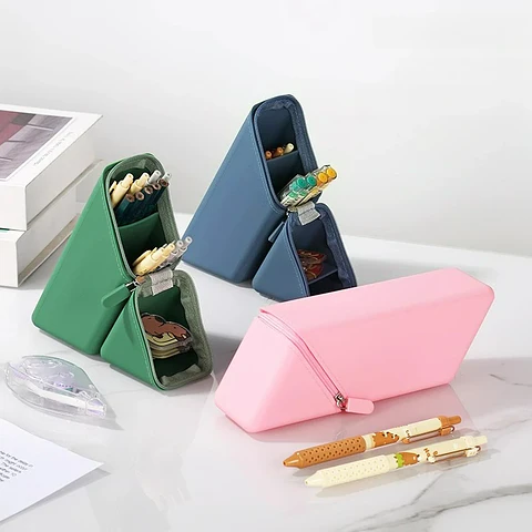 Stand Up Pencil Case  Silicone Desk Organizer