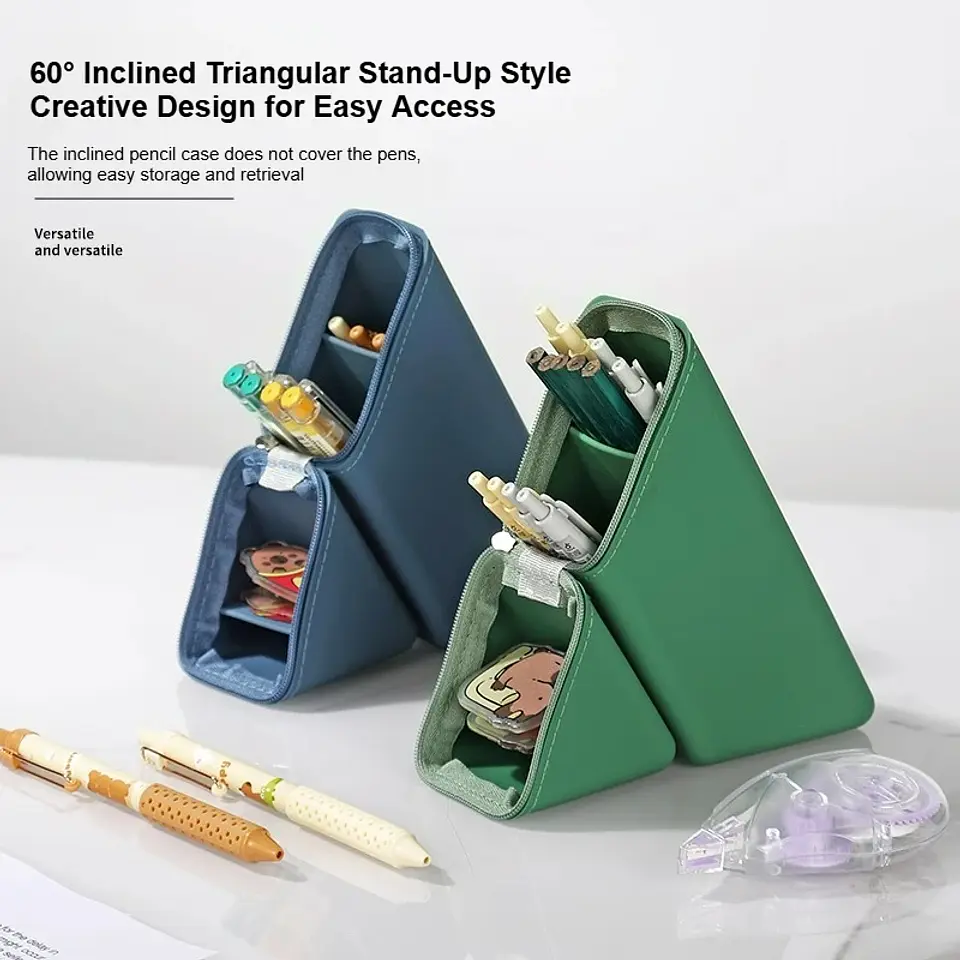 Stand Up Pencil Case  Silicone Desk Organizer 2