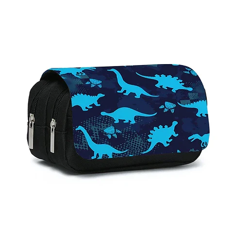 Dinosaur Pencil Case – Double Layer Flip Organizer