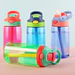 Kids Straw Water Bottle – 480ml Travel Cup - thumbnail 1