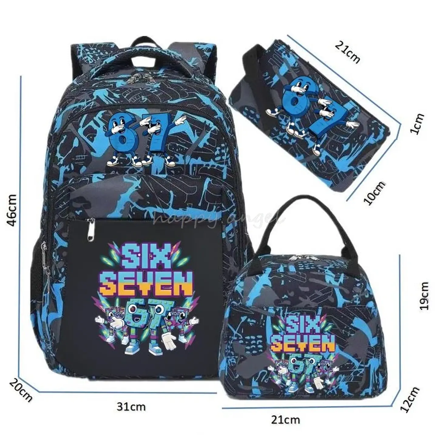 Six Seven Backpack Set  3PCS School Bag 2