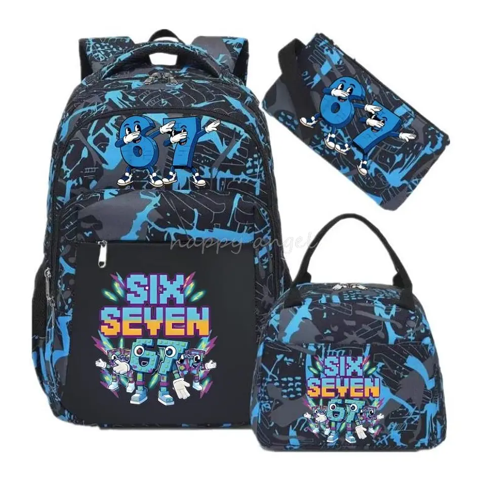 Six Seven Backpack Set  3PCS School Bag 3