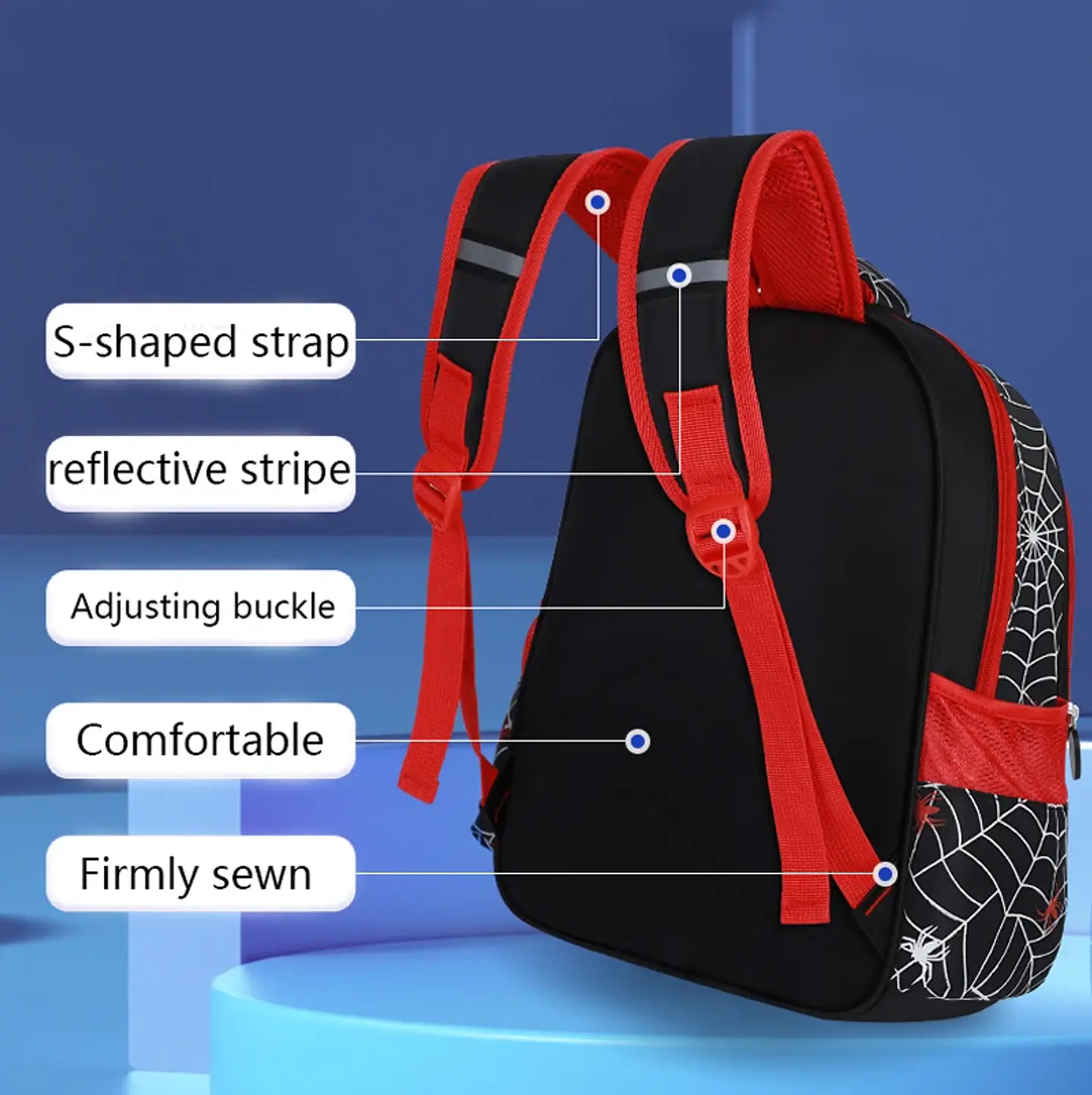 Spider Kids Backpack Set  2PCS Waterproof School Bag 2