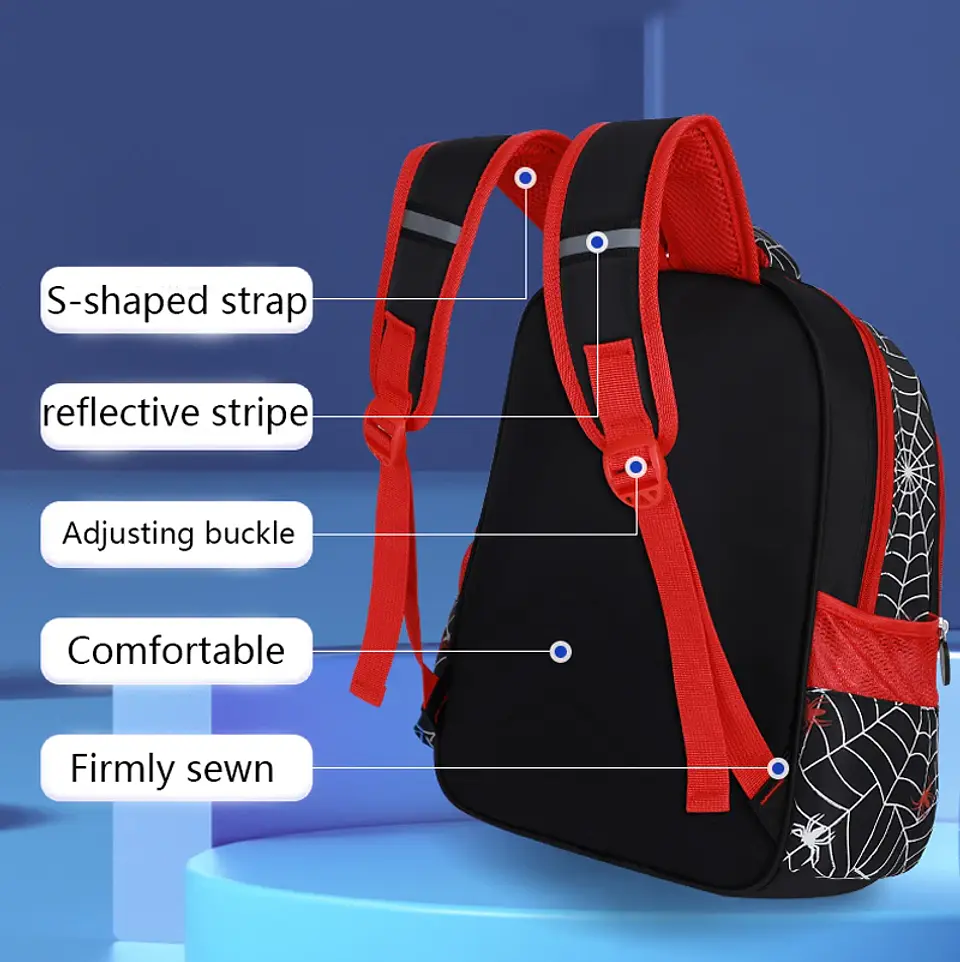 Spider Kids Backpack Set  2PCS Waterproof School Bag 2