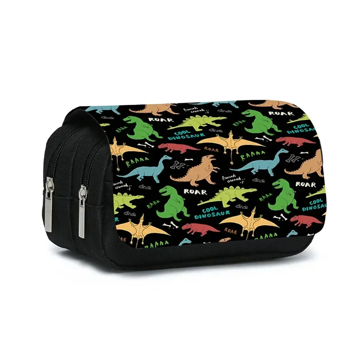 Dinosaur Pencil Case – Double Layer Flip Organizer 3