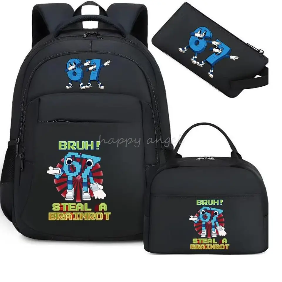 Six Seven Backpack Set  3PCS School Bag 4