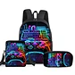 GamePad Backpack Set 3PCS Waterproof School Bag - thumbnail 1
