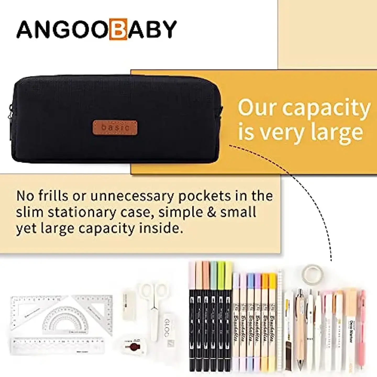 Large Capacity Pencil Case Oxford School Organizer 2