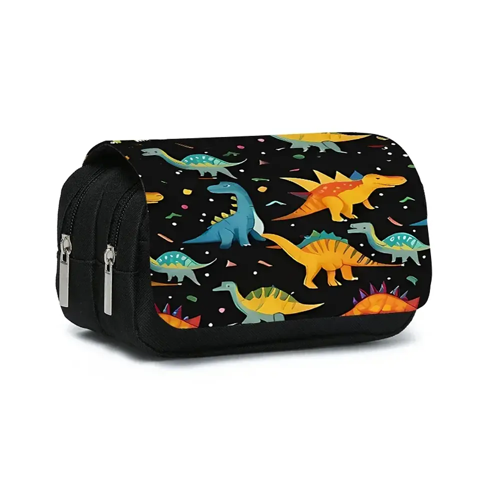 Dinosaur Pencil Case – Double Layer Flip Organizer 4