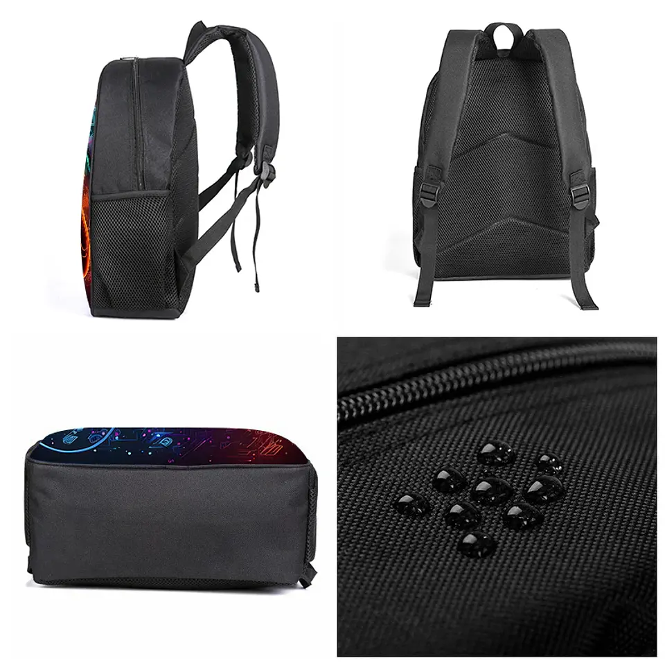 GamePad Backpack Set 3PCS Waterproof School Bag 3