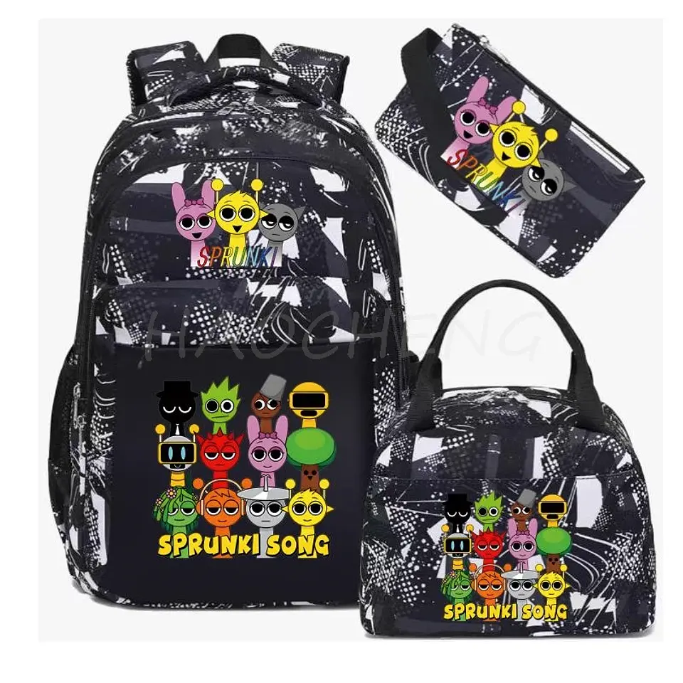 Sprunki Backpack Set  3PCS Waterproof School Bag 2