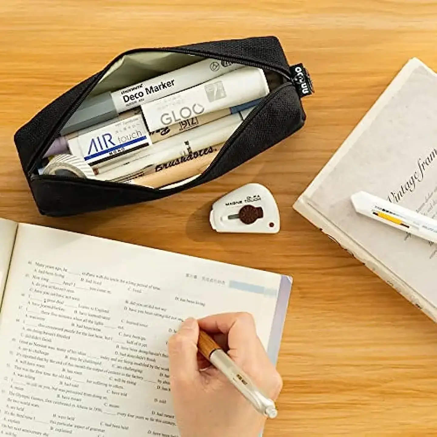Large Capacity Pencil Case Oxford School Organizer 5