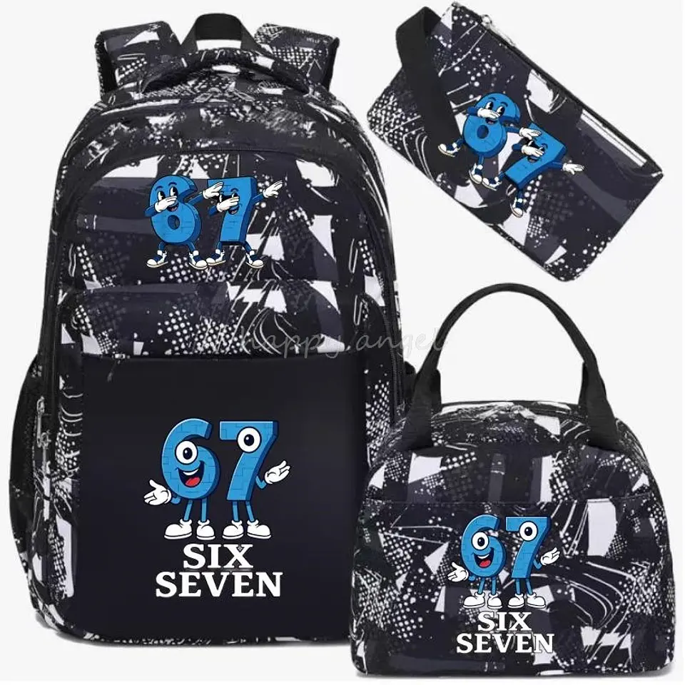 Six Seven Backpack Set  3PCS School Bag 6