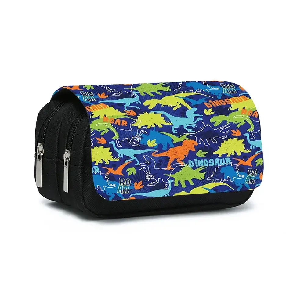 Dinosaur Pencil Case – Double Layer Flip Organizer 6