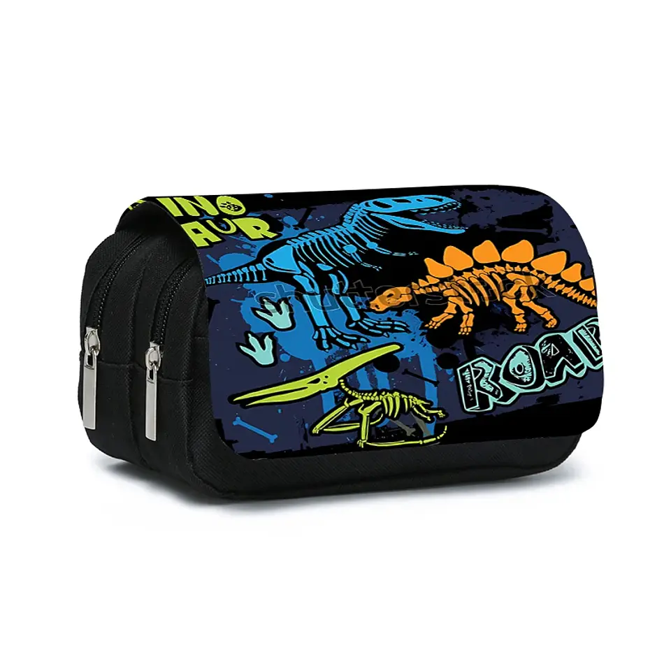 Dinosaur Pencil Case – Double Layer Flip Organizer 7