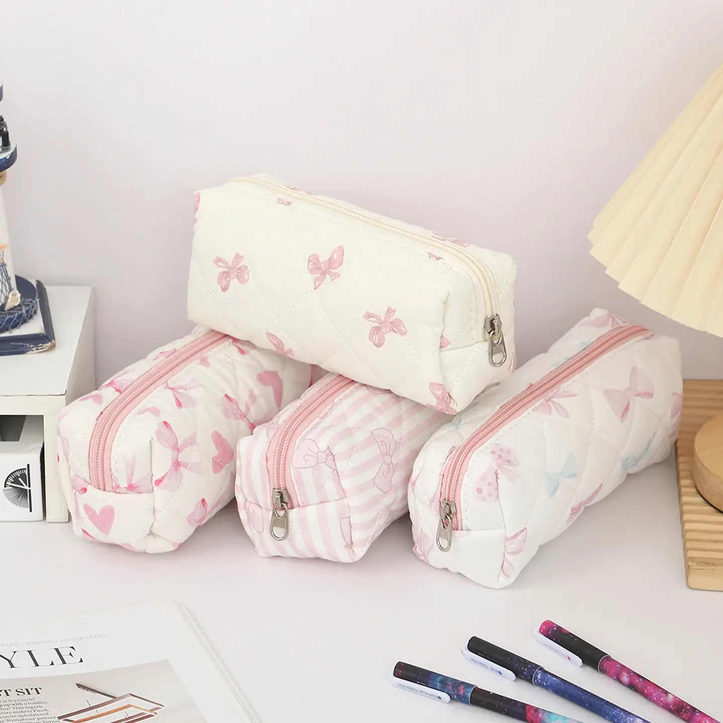 Floral Pencil Case – Bowknot School Storage Bag 6