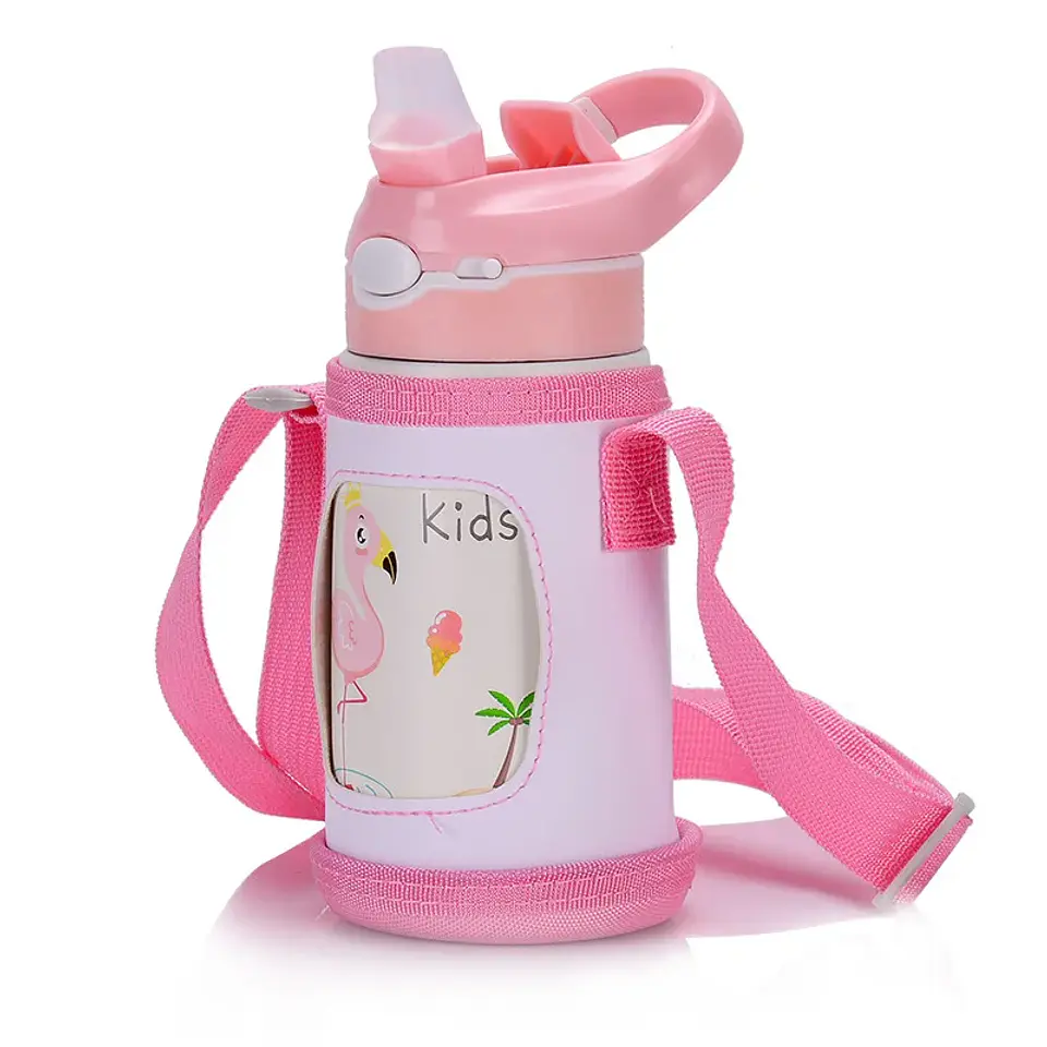 Kids Stainless Steel Thermos – 400ml Straw Bottle 7