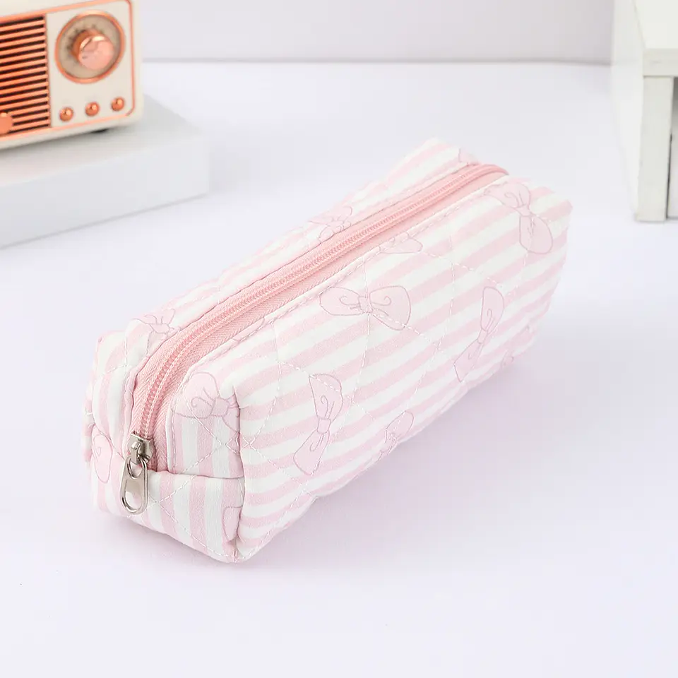 Floral Pencil Case – Bowknot School Storage Bag 7