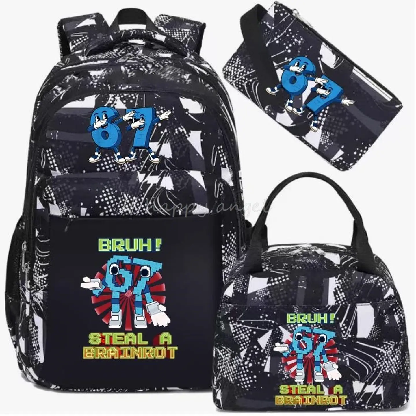 Six Seven Backpack Set  3PCS School Bag 8