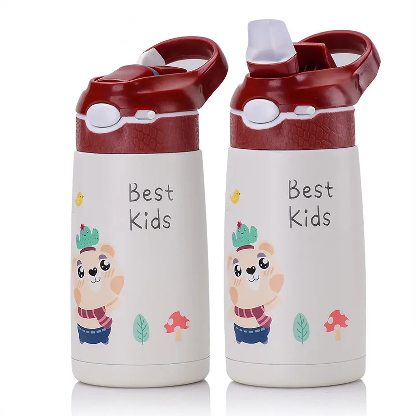 Kids Stainless Steel Thermos – 400ml Straw Bottle 9