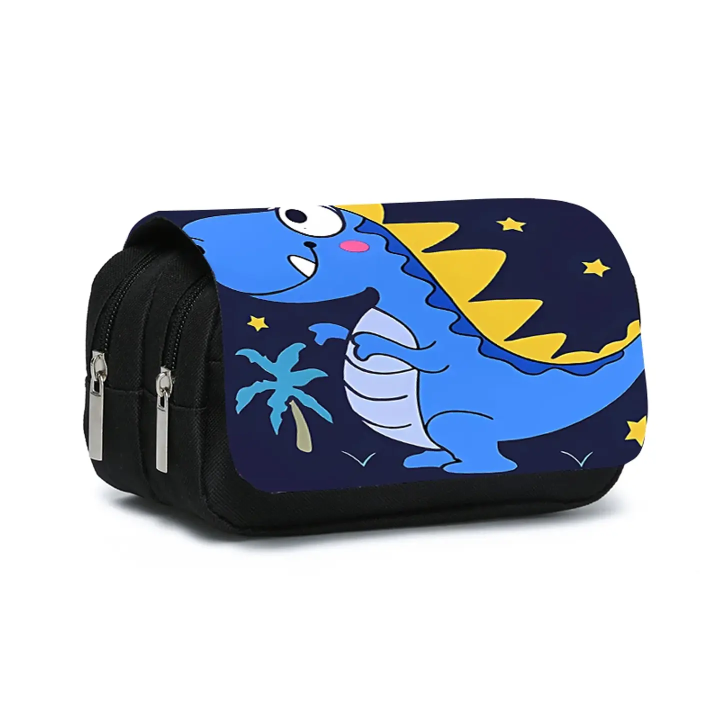 Dinosaur Pencil Case – Double Layer Flip Organizer 8