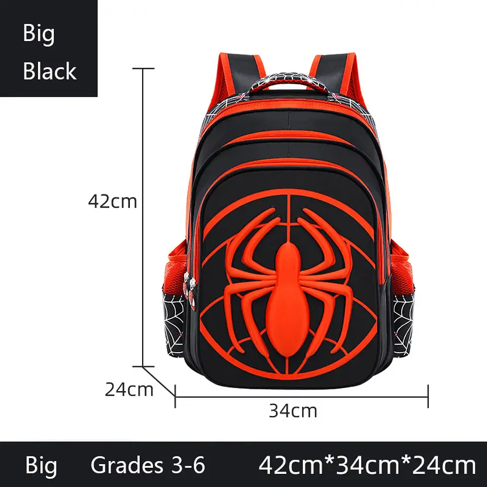 Spider Kids Backpack Set  2PCS Waterproof School Bag 10