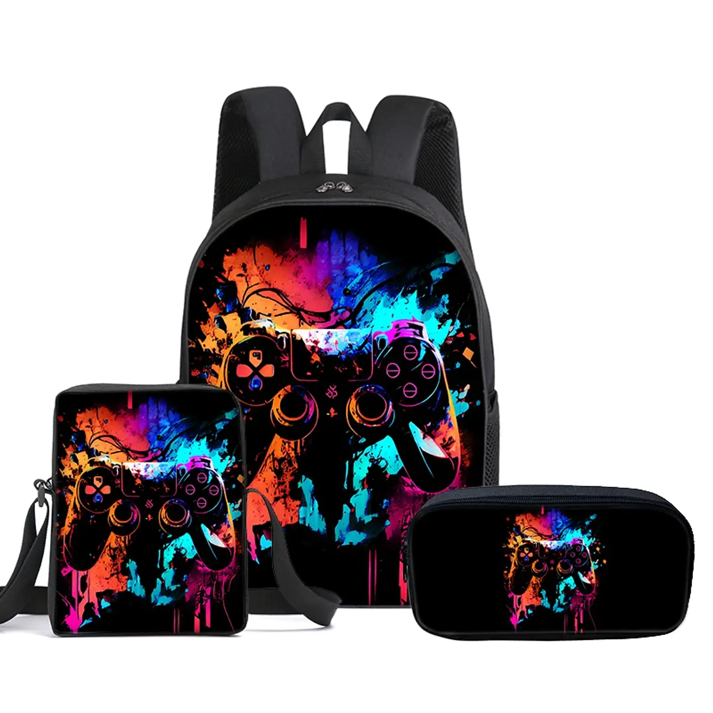 GamePad Backpack Set 3PCS Waterproof School Bag 7