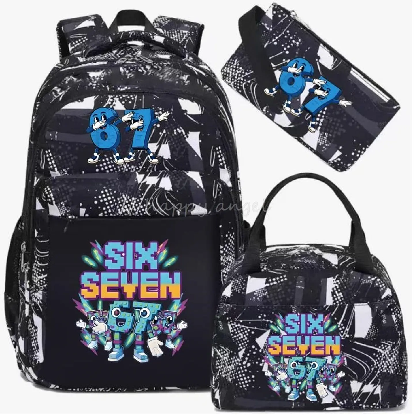 Six Seven Backpack Set  3PCS School Bag 9